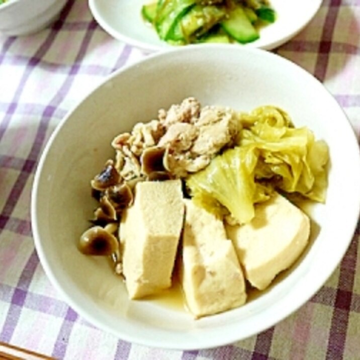 高野豆腐と豚肉の煮物